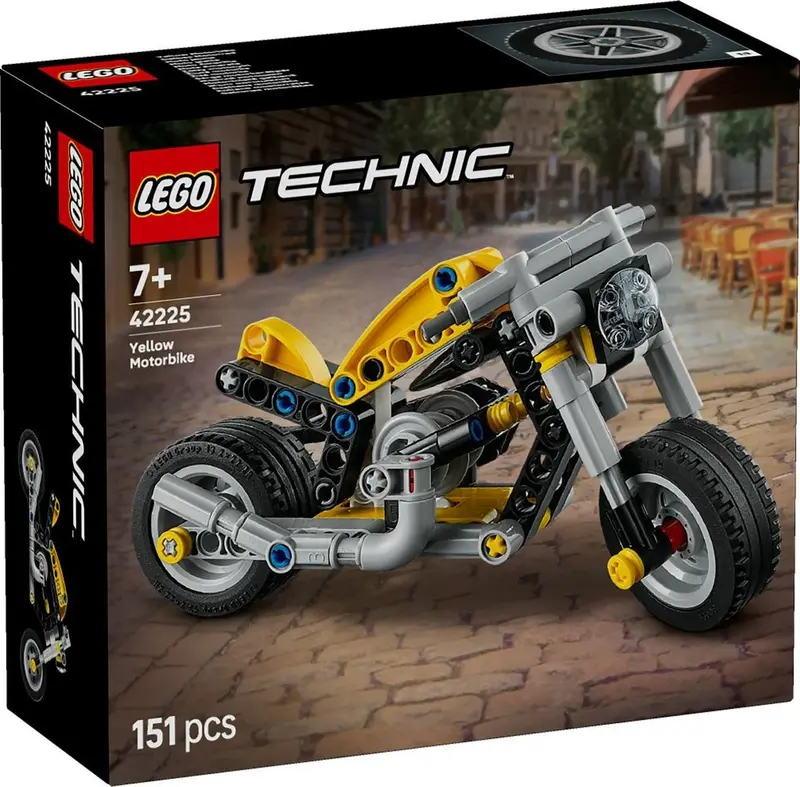 LEGO Technic 42225 Yellow Motorcycle set, image 2