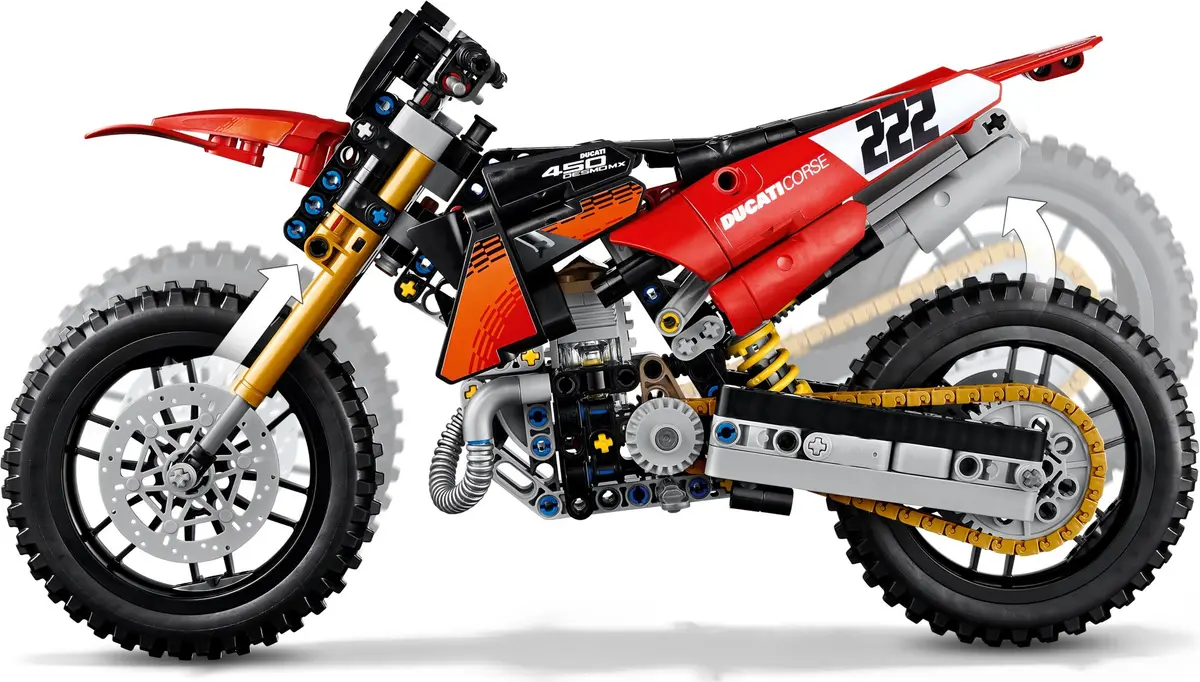 LEGO Technic 42238 Ducati Desmo450 MX Factory Motorcycle set, image 11