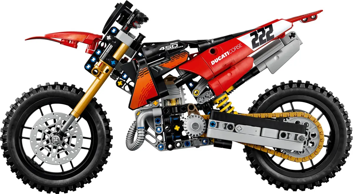 LEGO Technic 42238 Ducati Desmo450 MX Factory Motorcycle set, image 8