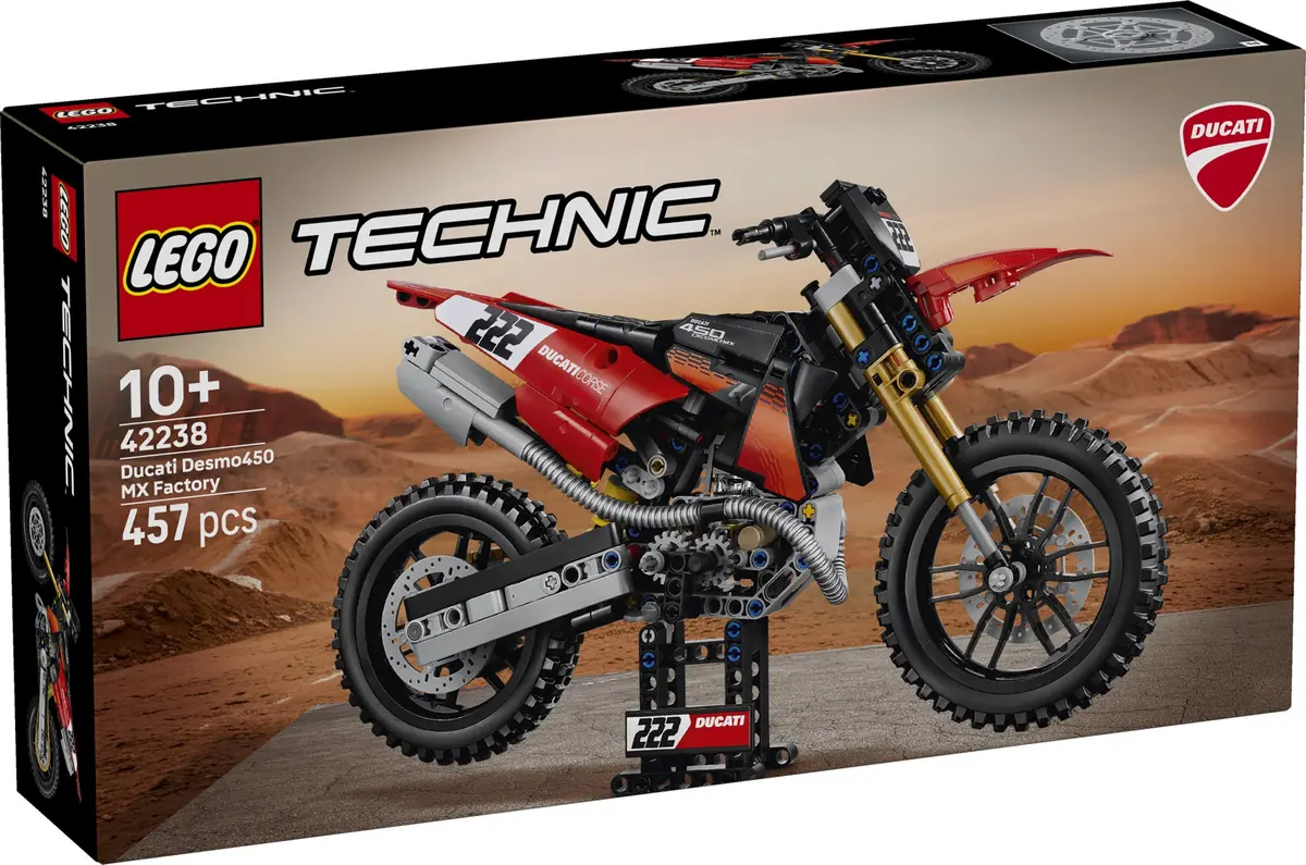 LEGO Technic 42238 Ducati Desmo450 MX Factory Motorcycle set, image 2
