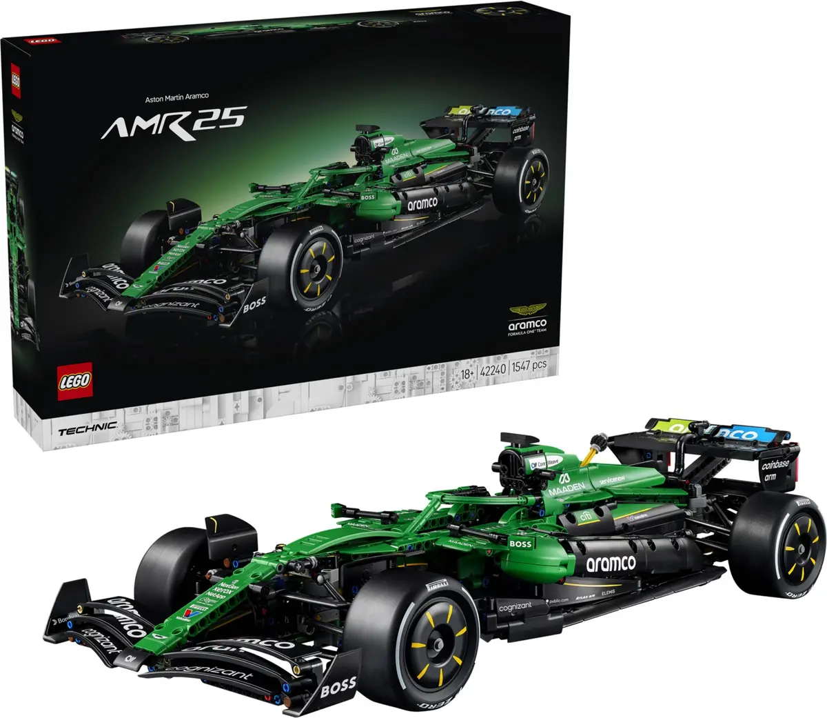 LEGO Technic 42240 Aston Martin Aramco AMR25 F1 Car set, image 4