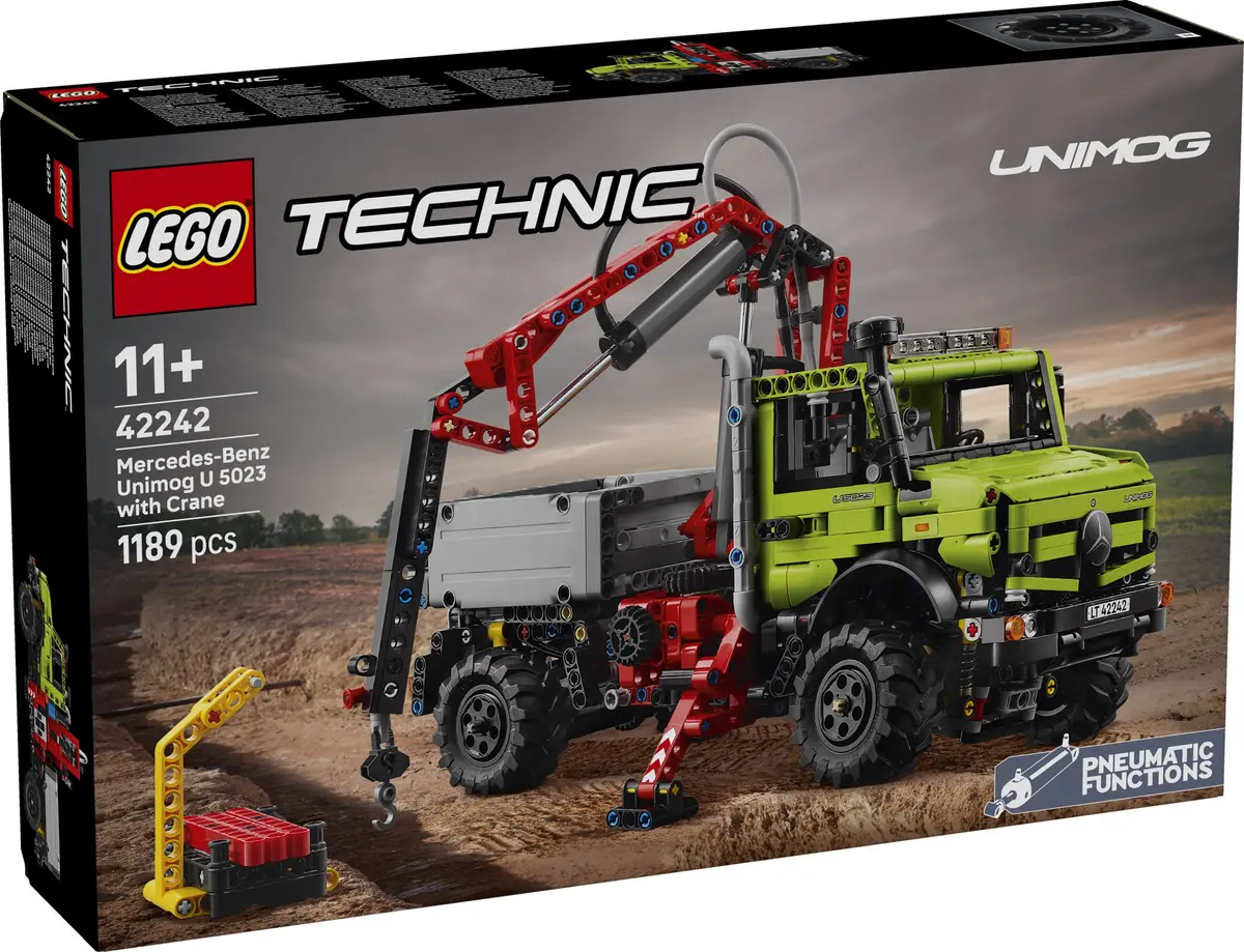 LEGO Technic 42242 Mercedes-Benz Unimog U 5023 with Crane set, image 2