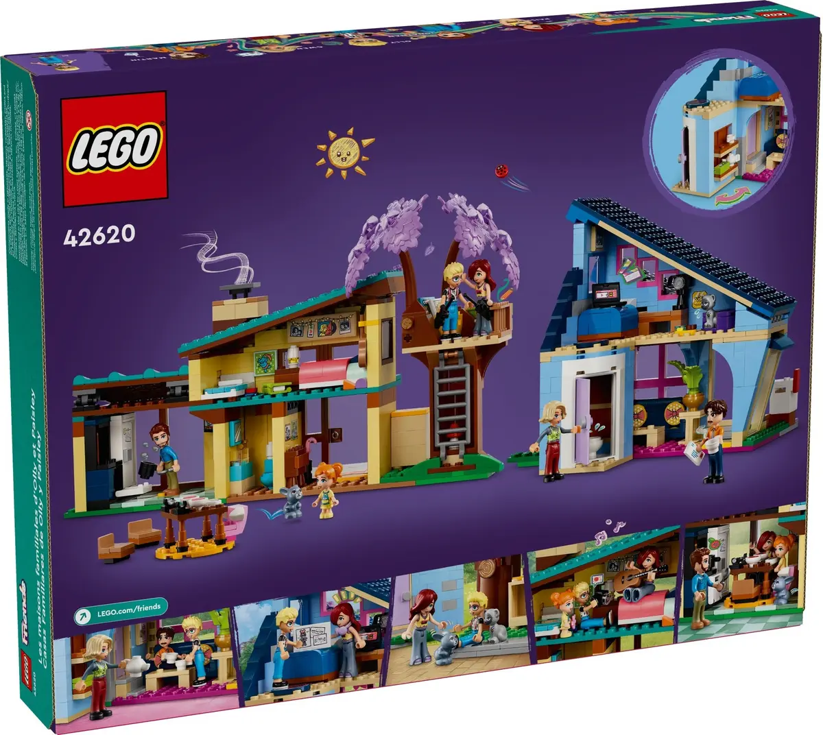 LEGO Friends 42620 Olly and Paisley's Family Houses set, image 4