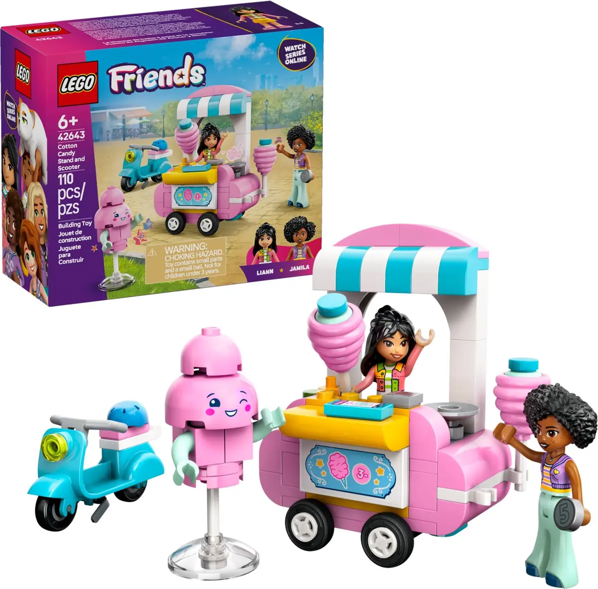 LEGO Friends 42643 Cotton Candy Stand and Scooter set, image 3