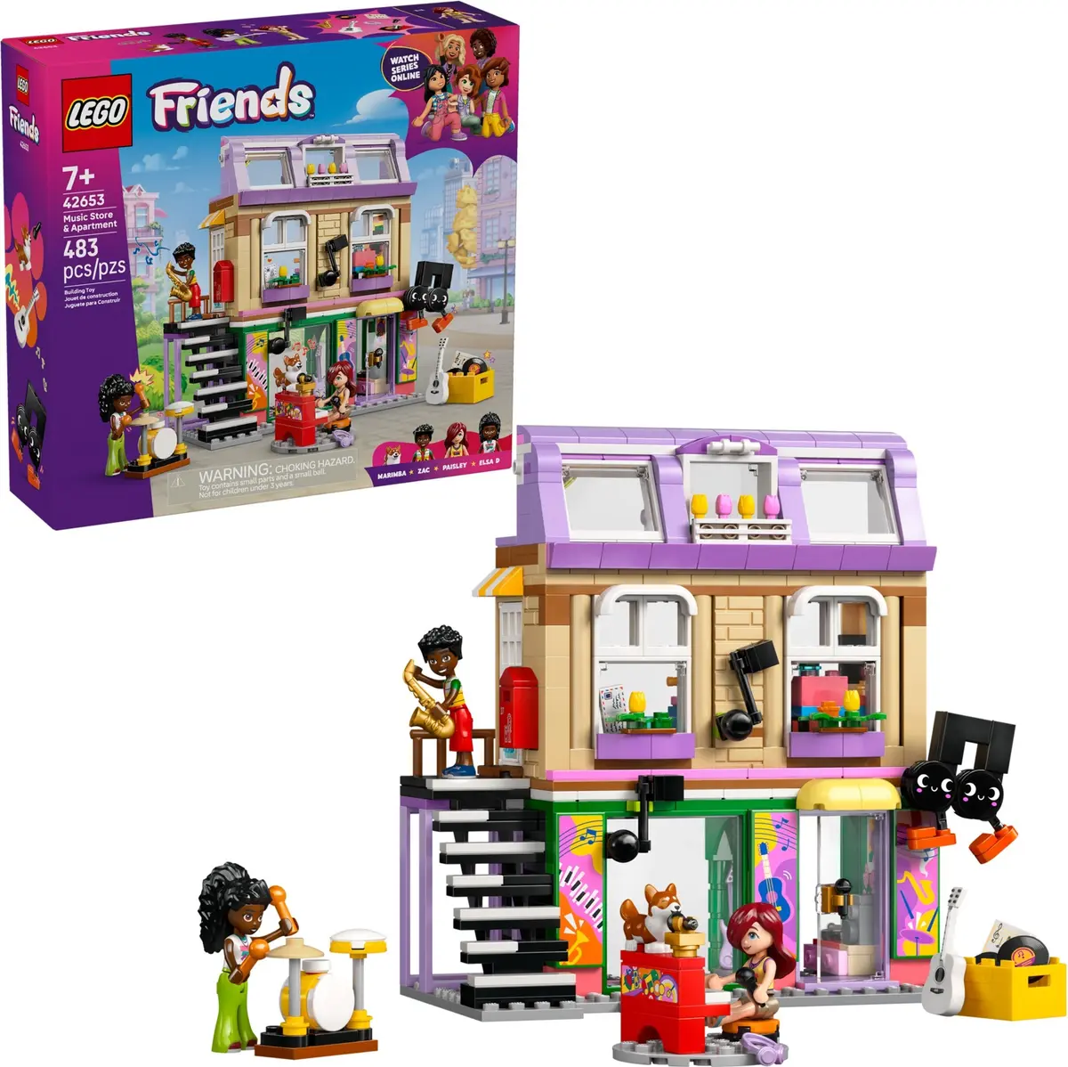 LEGO Friends 42653 Music Shop & Apartment set, image 3