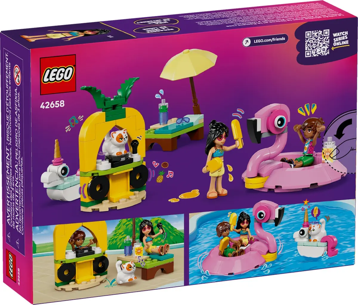 LEGO Friends 42658 Unicorn & Flamingo Pool Party set, image 2