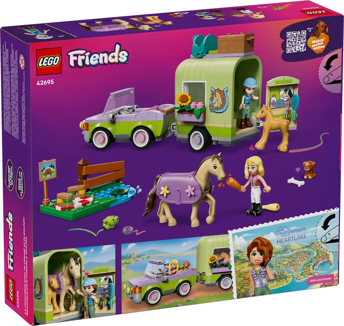 LEGO Friends 42695 Horse & Baby Foal Trailer set, image 2