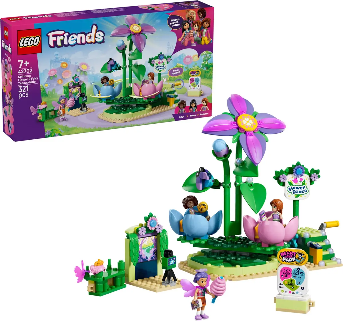 LEGO Friends 42702 Spinning Flower & Fairy Teacup Ride set, image 3