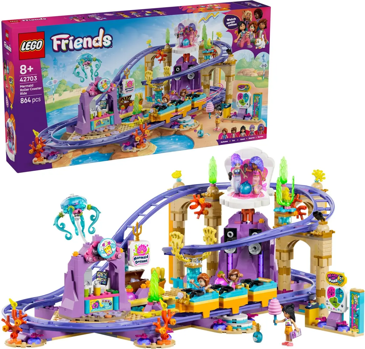 LEGO Friends 42703 Mermaid Roller Coaster Ride set, image 4