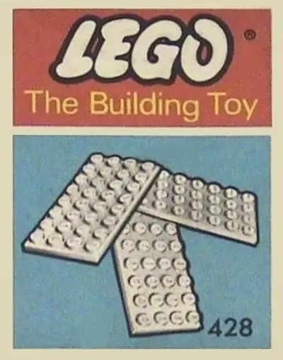 LEGO System 428 5 Plates 4 x 8 (The Building Toy) set