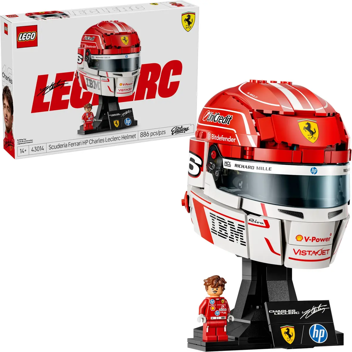 LEGO Editions 43014 Scuderia Ferrari HP Charles Leclerc Helmet set, image 4