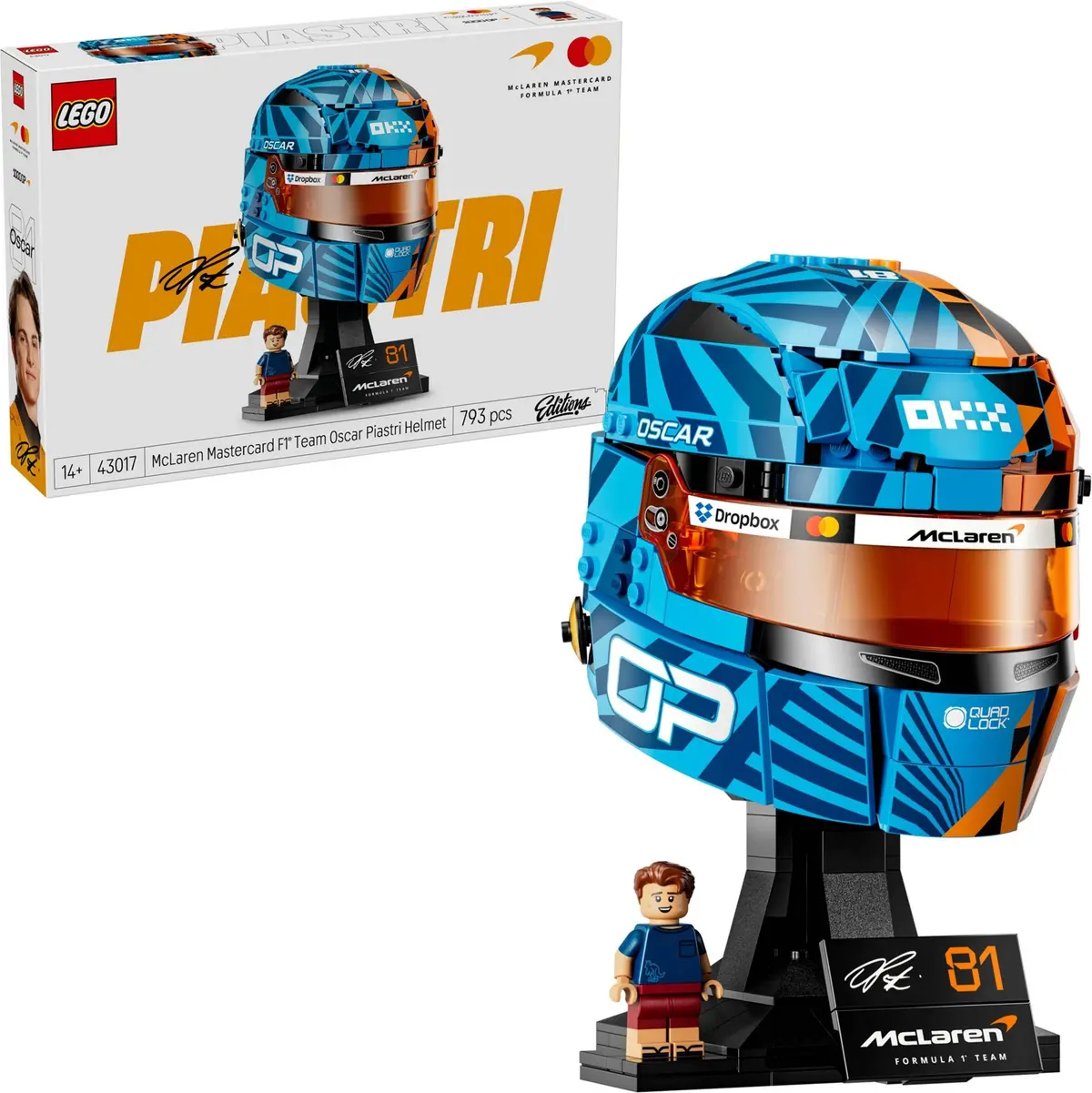 LEGO Editions 43017 McLaren Mastercard F1 Team Oscar Piastri Helmet set, image 3
