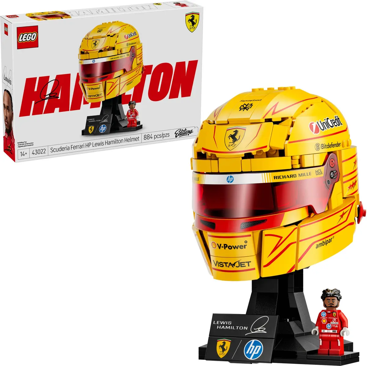 LEGO Editions 43022 Scuderia Ferrari HP Lewis Hamilton Helmet set, image 4