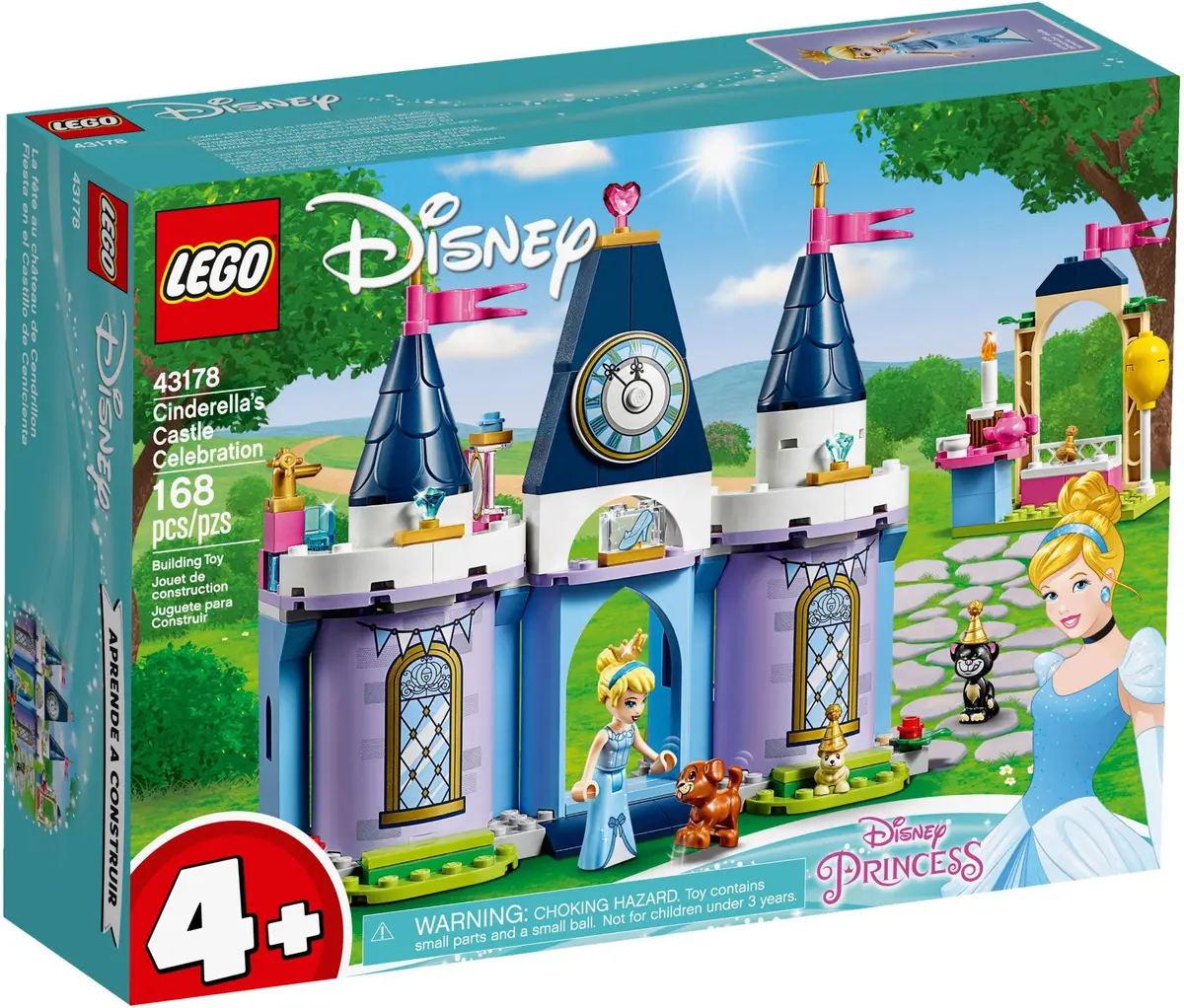 LEGO Disney 43178 Cinderella's Castle Celebration set, image 2