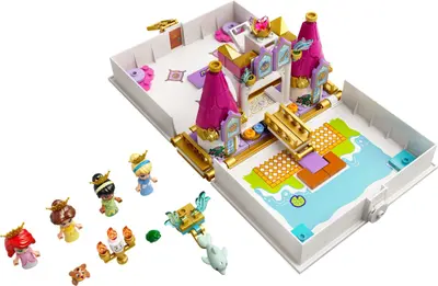 LEGO Disney 43193 Ariel, Belle, Cinderella and Tiana's Storybook Adventures set