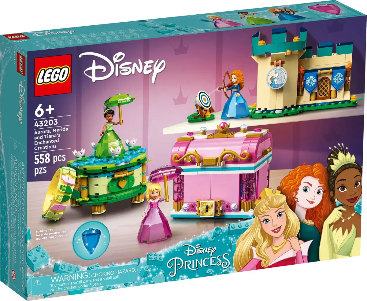 LEGO Disney 43203 Aurora, Merida and Tiana's Enchanted Creations set, image 2