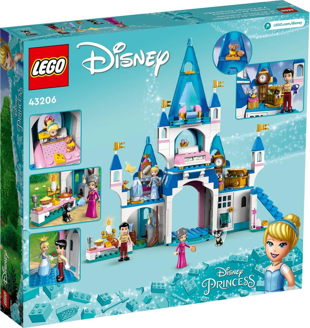 LEGO Disney 43206 Cinderella and Prince Charming's Castle set, image 8