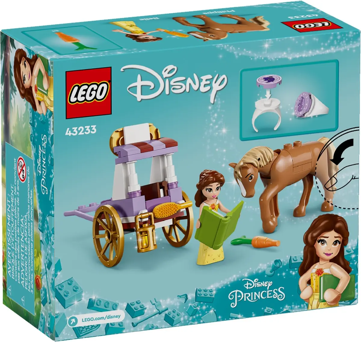 LEGO Disney 43233 Belle's Storytime Horse Carriage set, image 6