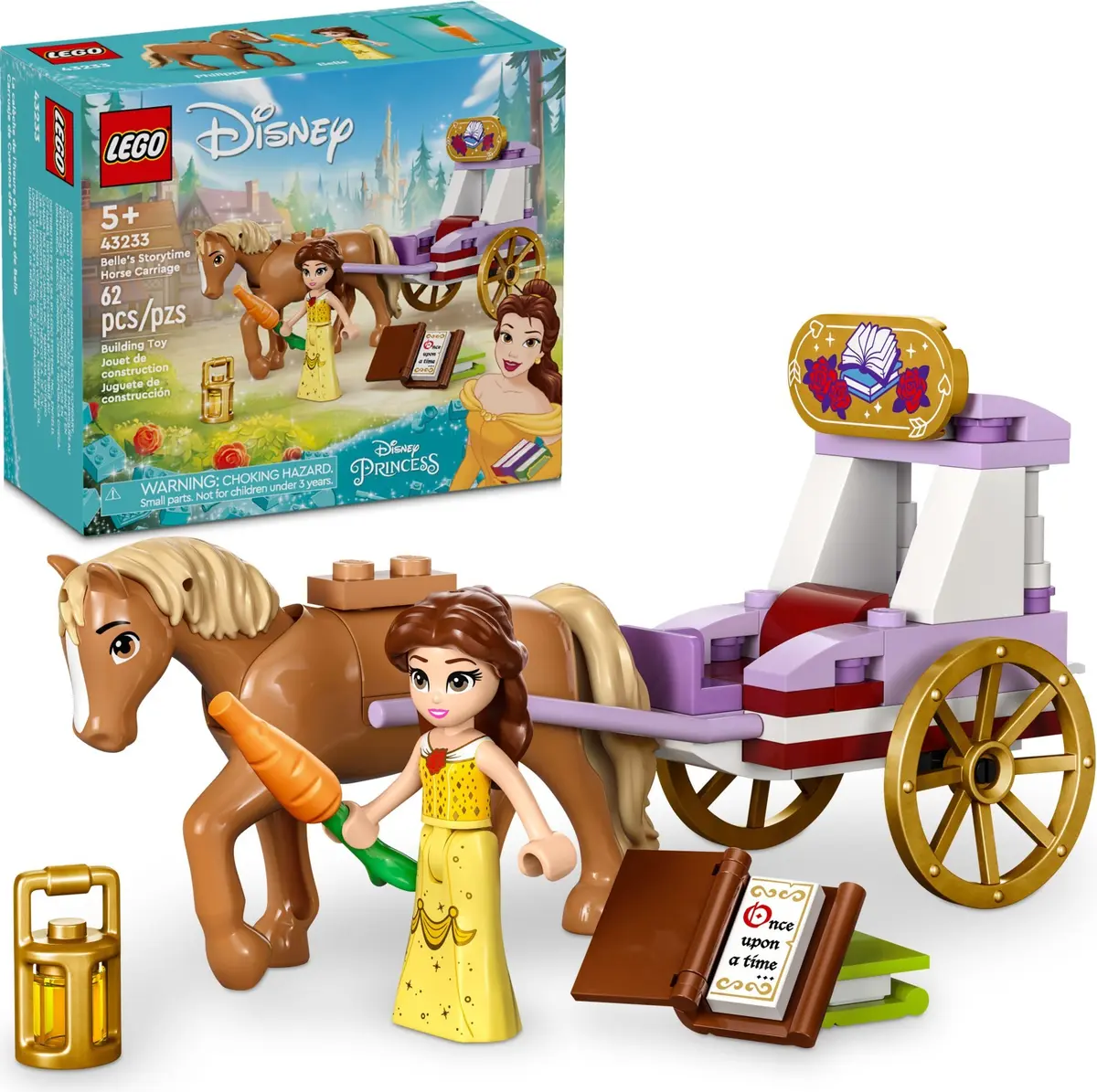 LEGO Disney 43233 Belle's Storytime Horse Carriage set, image 2