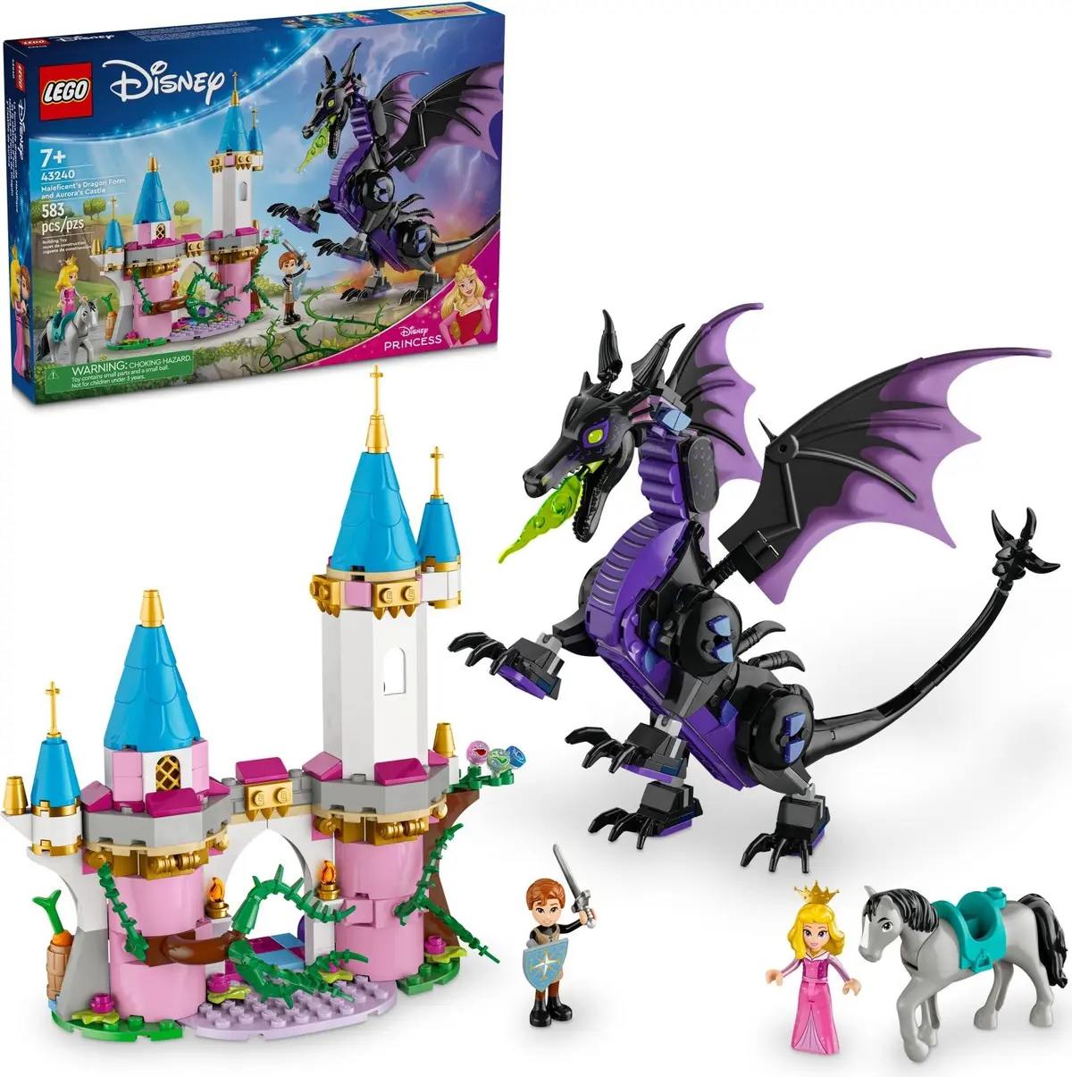 LEGO Disney 43240 Maleficent's Dragon Form and Aurora's Castle set, image 6
