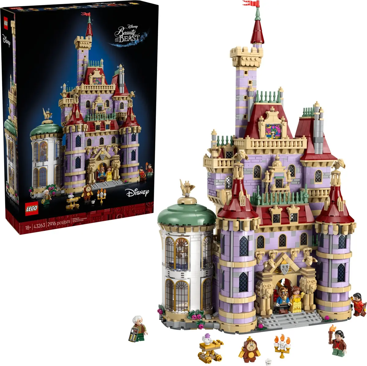 LEGO Disney 43263 Beauty and the Beast Castle set, image 3
