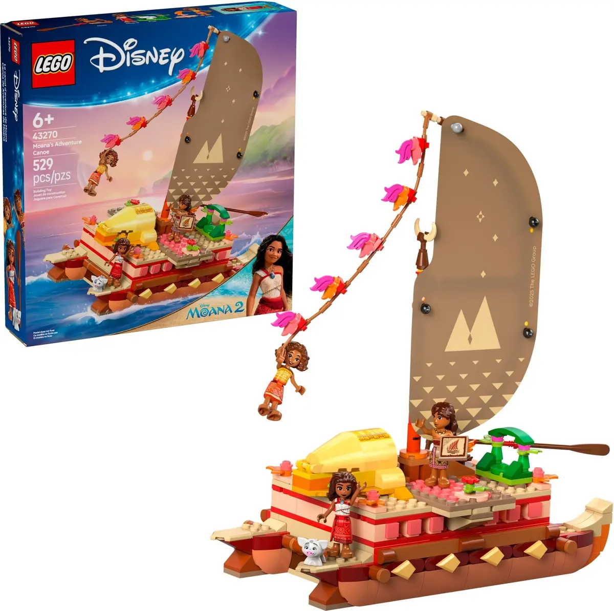 LEGO Disney 43270 Moana's Adventure Canoe set, image 3