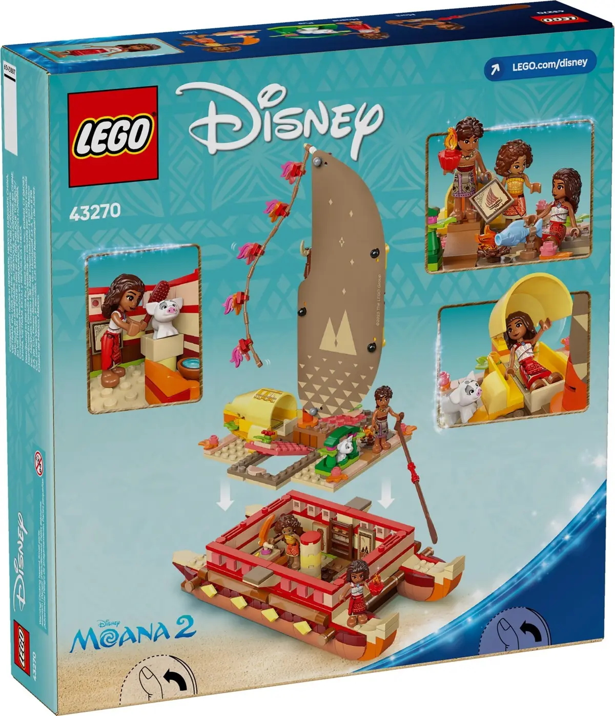 LEGO Disney 43270 Moana's Adventure Canoe set, image 2
