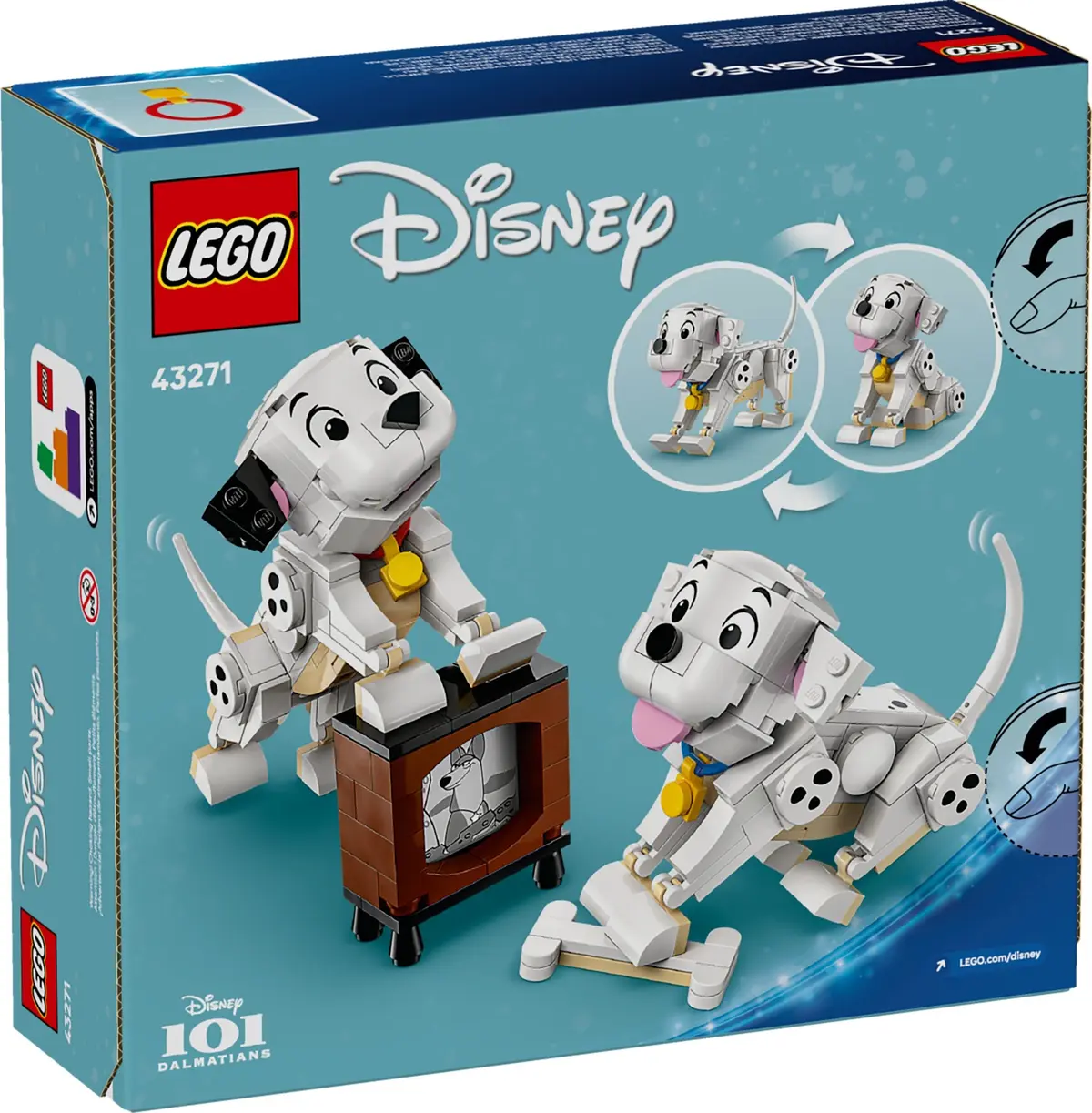 LEGO Disney 43271 Lucky & Penny 101 Dalmatians Puppies set, image 2