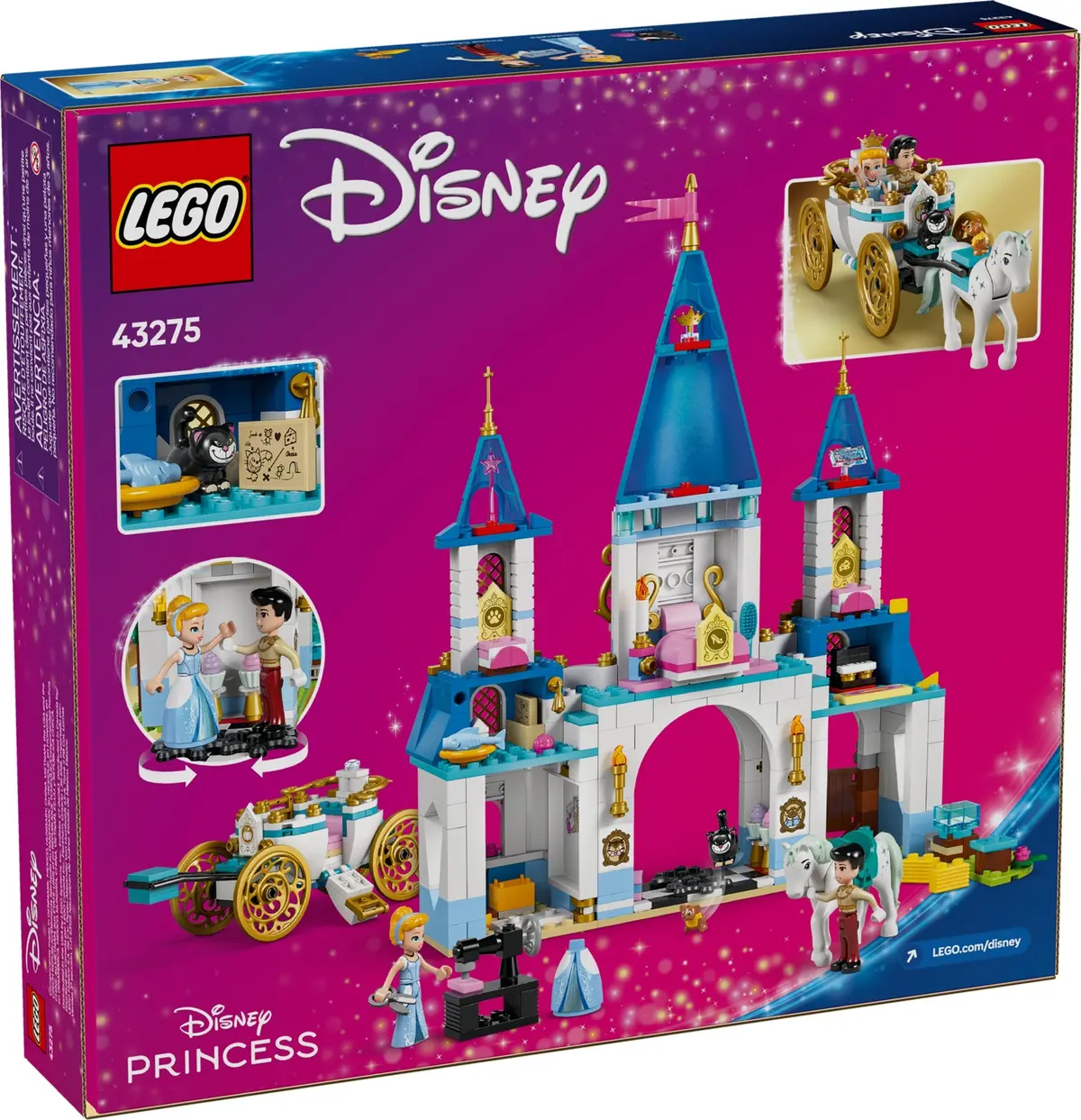 LEGO Disney 43275 Cinderella's Castle & Horse Carriage set, image 2