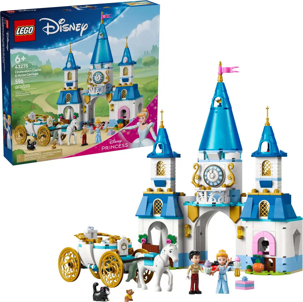 LEGO Disney 43275 Cinderella's Castle & Horse Carriage set, image 3