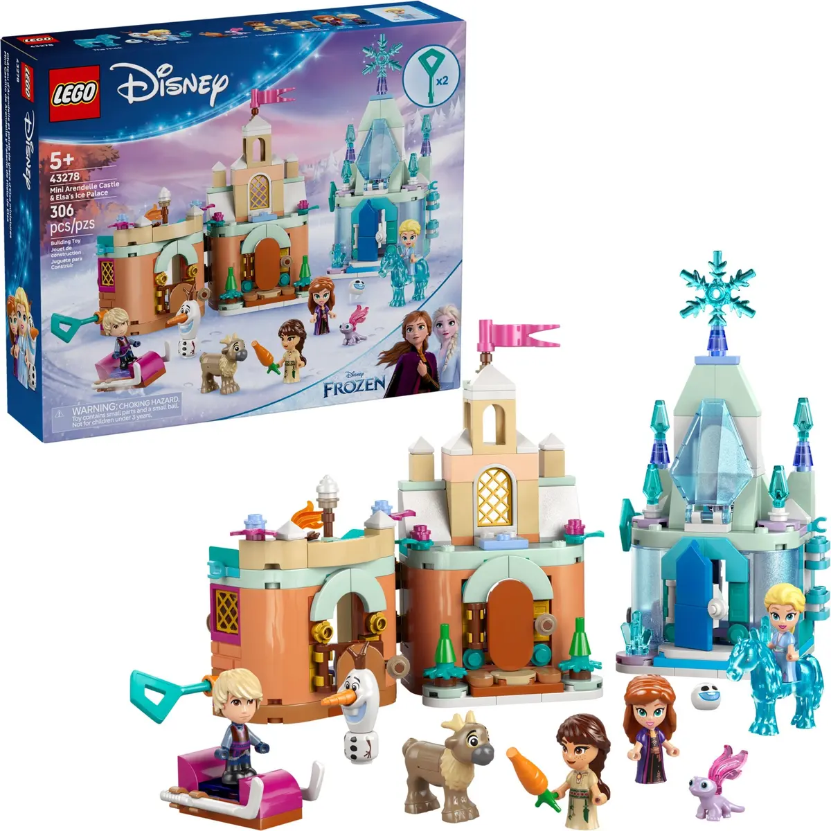 LEGO Disney 43278 Mini Arendelle Castle & Elsa's Ice Palace set, image 3