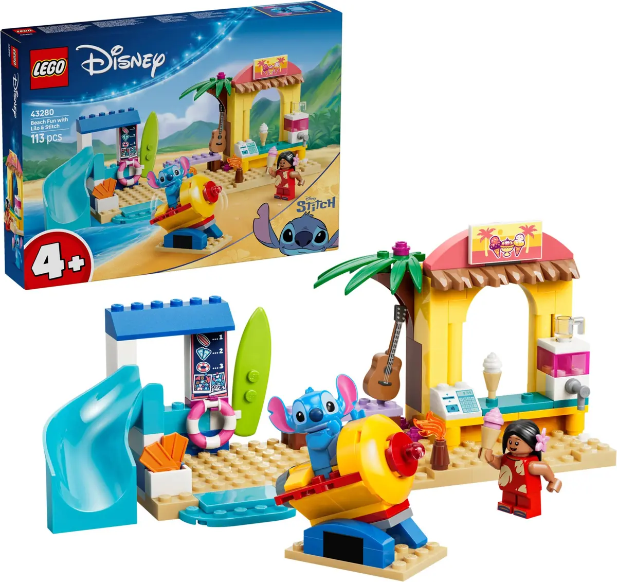 LEGO Disney 43280 Beach Fun with Lilo & Stitch set, image 3