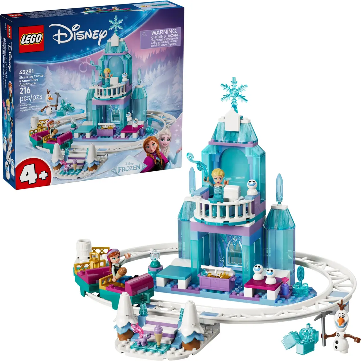 LEGO Disney 43281 Elsa's Ice Castle & Snow Ride Adventure set, image 3