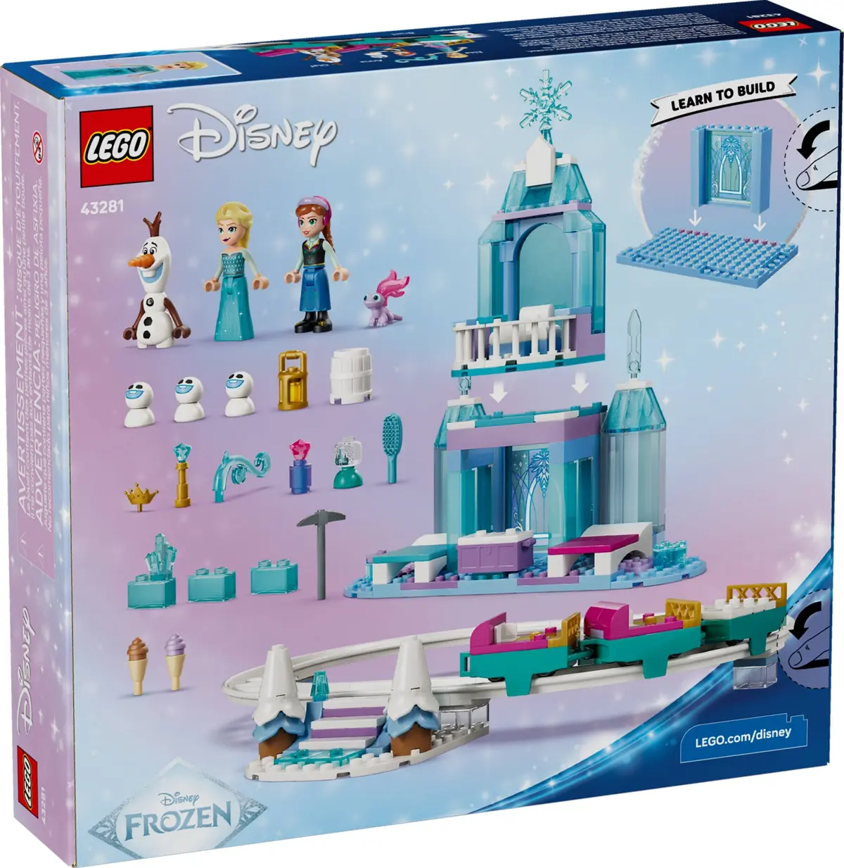 LEGO Disney 43281 Elsa's Ice Castle & Snow Ride Adventure set, image 2
