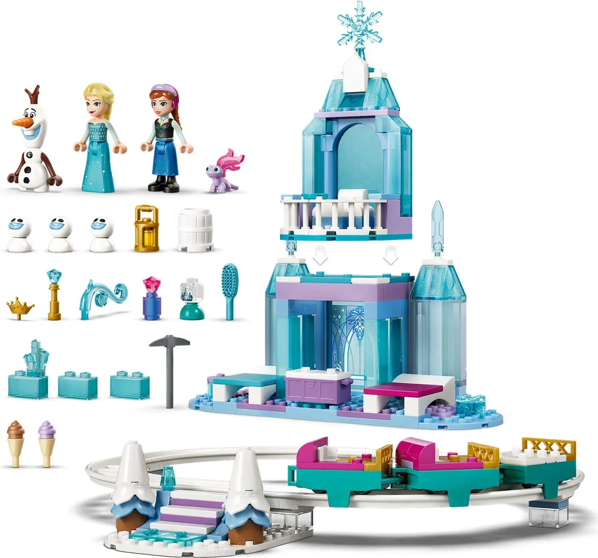 LEGO Disney 43281 Elsa's Ice Castle & Snow Ride Adventure set, image 10