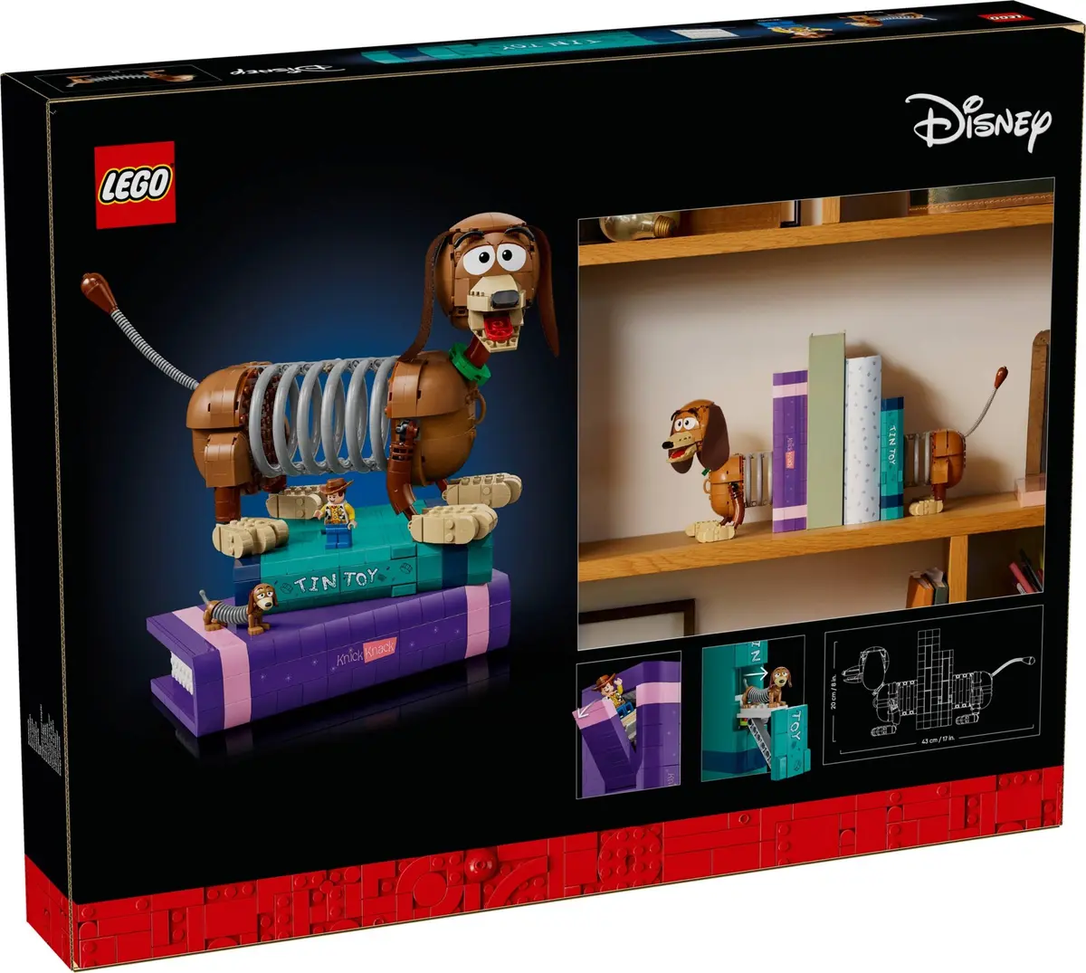 LEGO Disney 43301 Toy Story Slinky Dog Bookends set, image 3