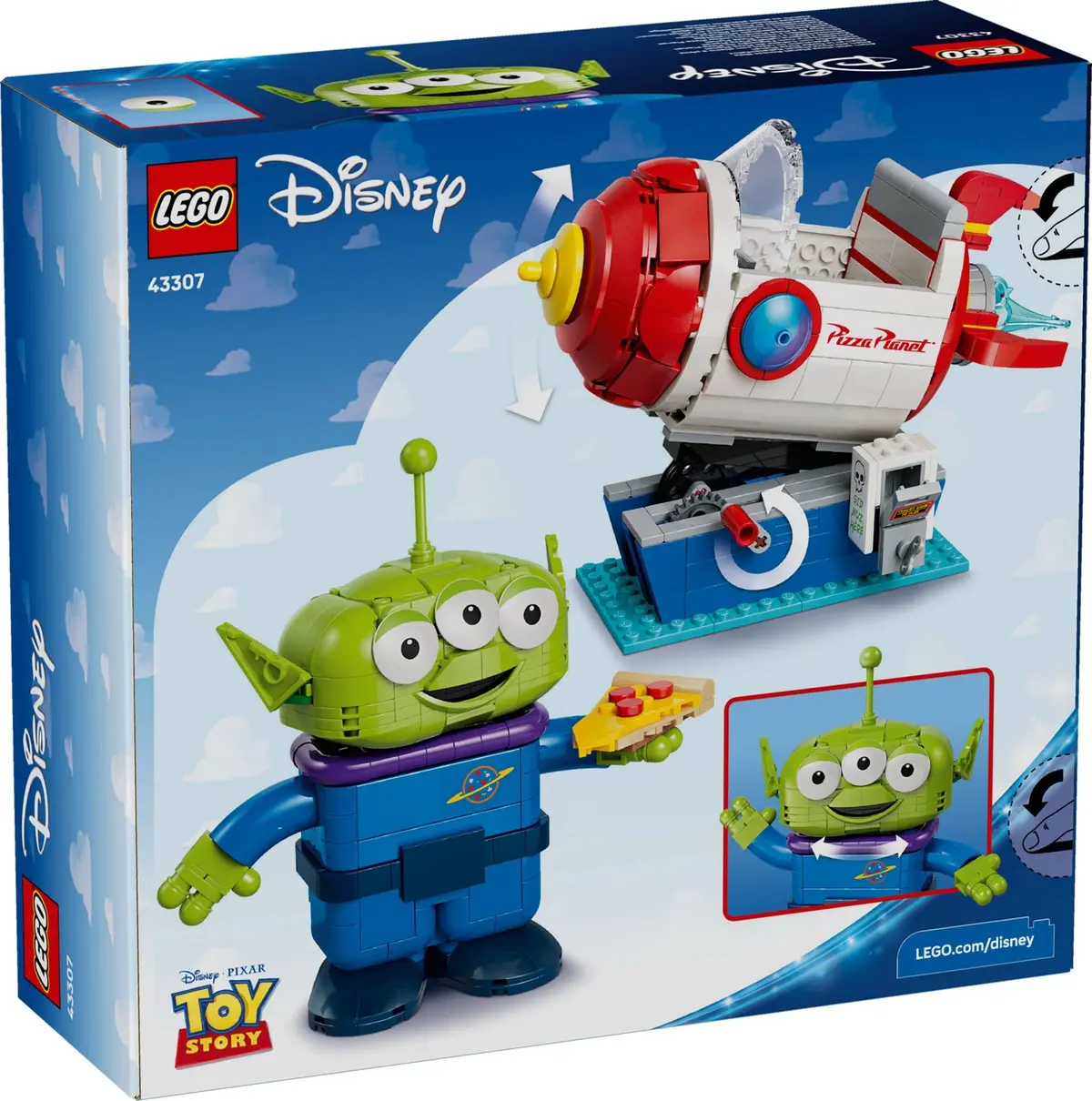LEGO Disney 43307 Alien with Pizza Planet Rocket Ride set, image 3
