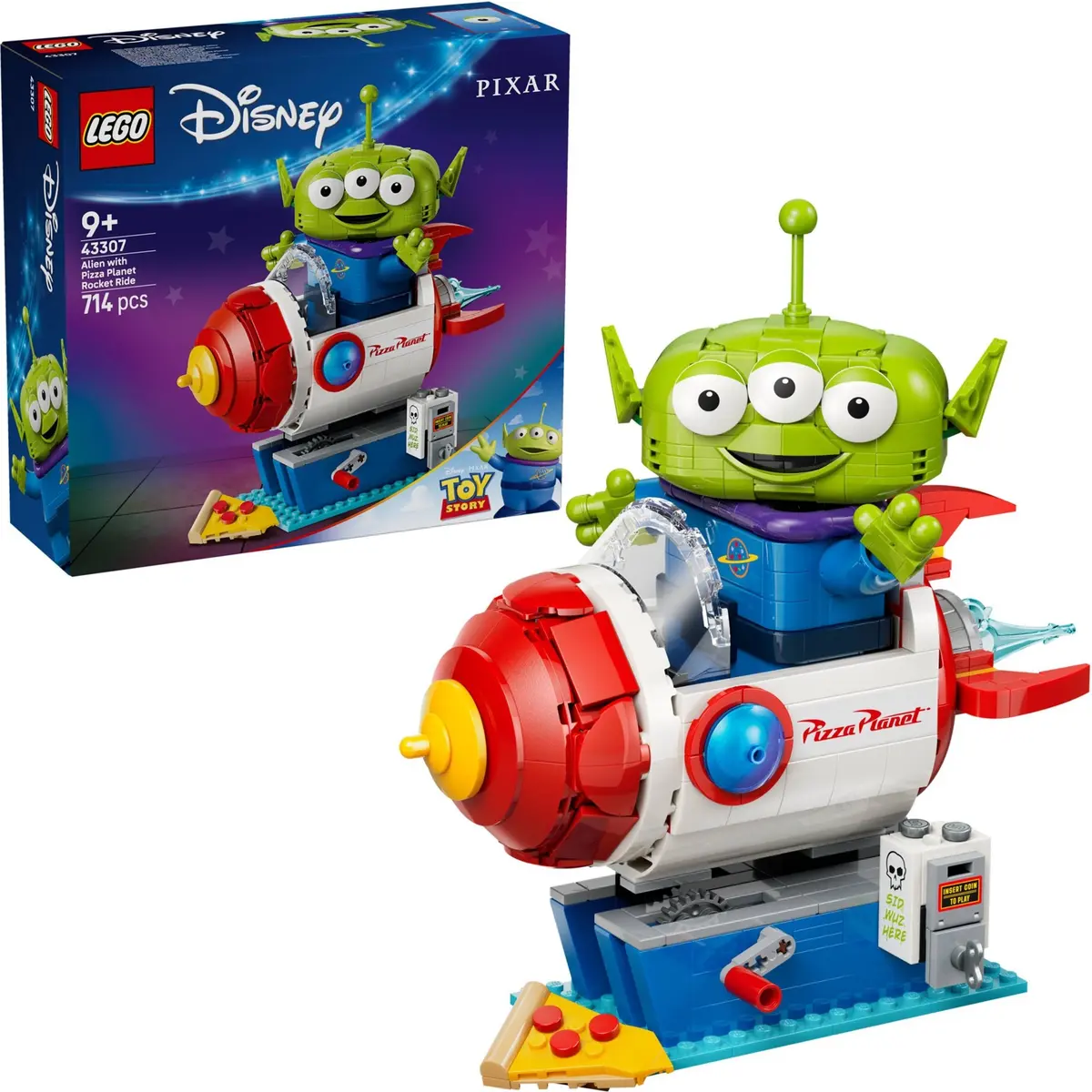 LEGO Disney 43307 Alien with Pizza Planet Rocket Ride set, image 4