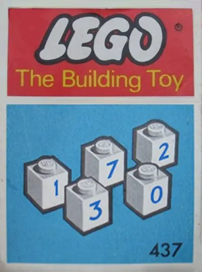 LEGO System 437 50 numbered bricks (The Building Toy) set