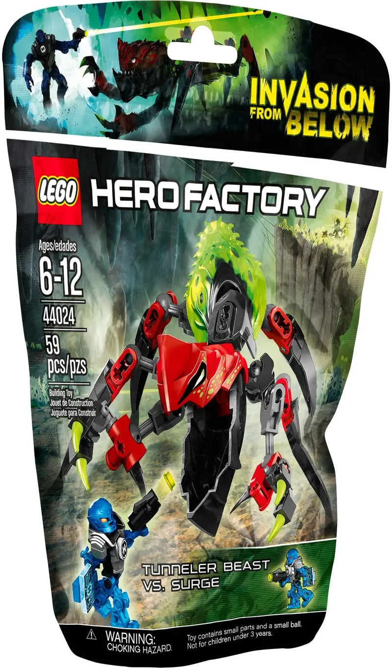 LEGO HERO Factory 44024 TUNNELER Beast vs. SURGE set, image 2