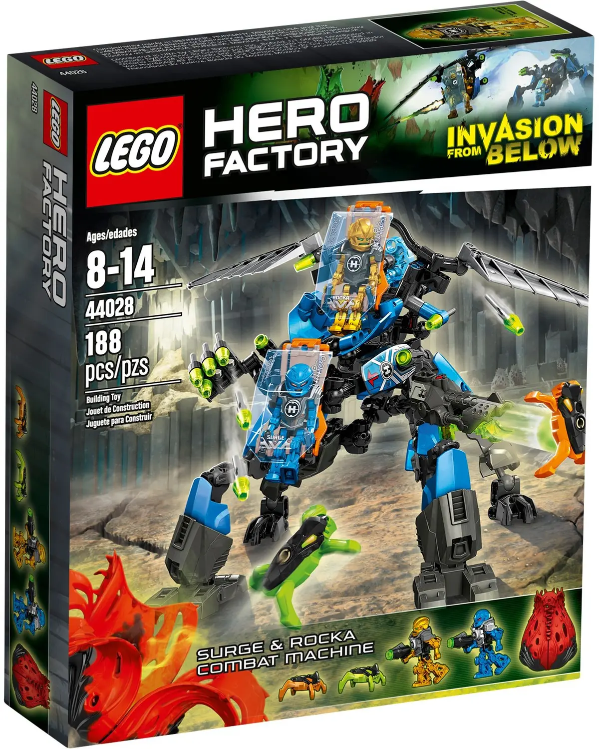 LEGO HERO Factory 44028 SURGE & ROCKA Combat Machine set, image 2