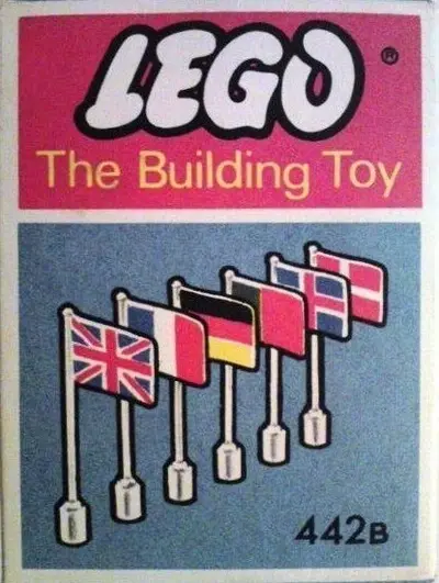 LEGO System 442B 6 International Flags (The Building Toy) set