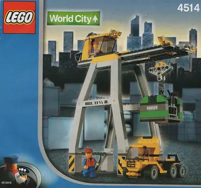 LEGO World City 4514 Cargo Crane set