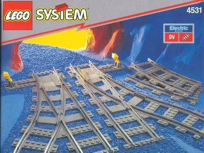 LEGO Trains 4531 Manual Points with Track set