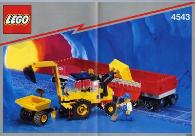 LEGO Trains 4543 Railroad Tractor Flatbed set