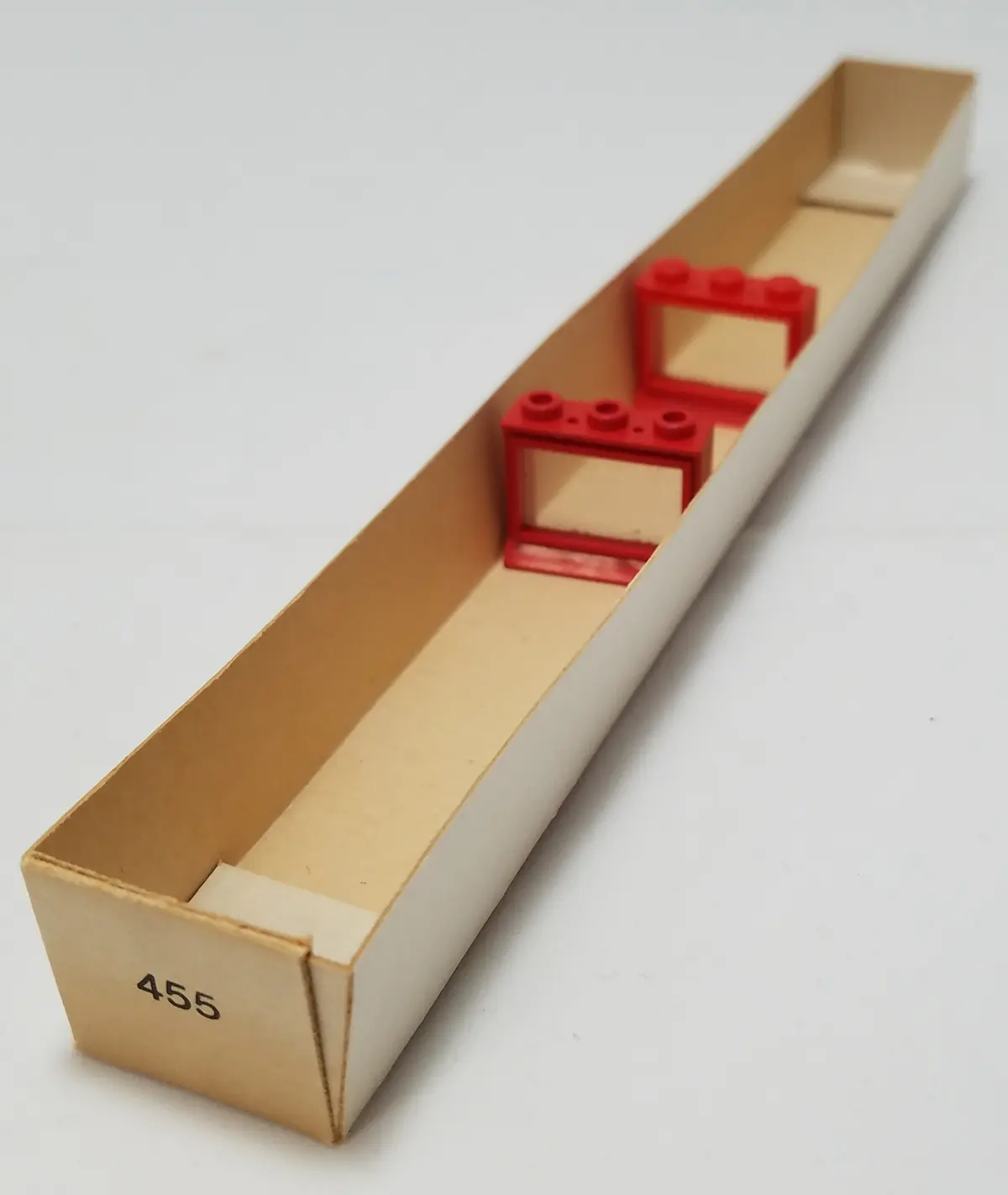 LEGO System 455 1 x 3 x 2 Window, Red or White set