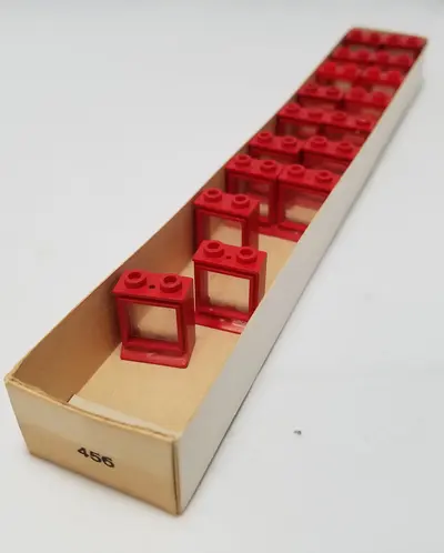 LEGO System 456 1 x 2 x 2 Window, Red or White set