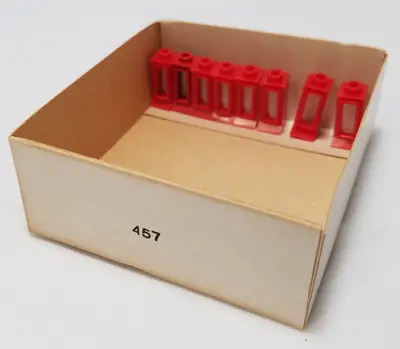 LEGO System 457 1 x 1 x 2 Window, Red or White set
