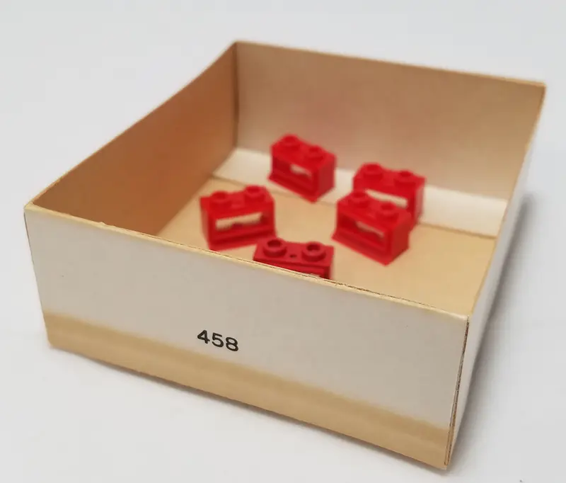 LEGO System 458 1 x 2 x 1 Window, Red or White set