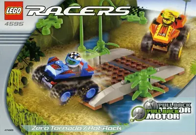 LEGO Racers 4595 Zero Tornado & Hot Rock set
